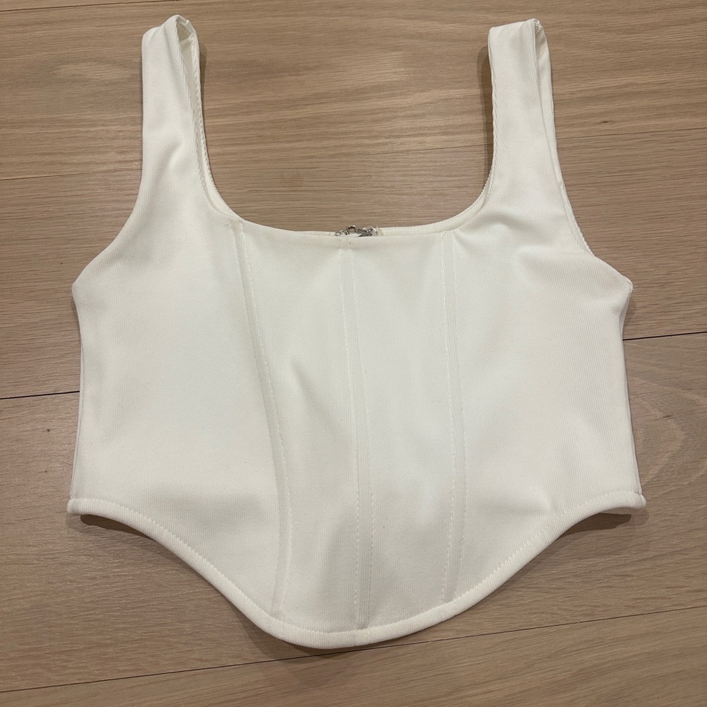 White corset top